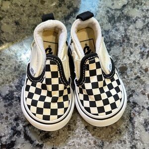 Baby Vans Checkered Slip-On Sneakers